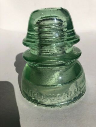 Mclaughlin Green Glass Insulator Cd 154