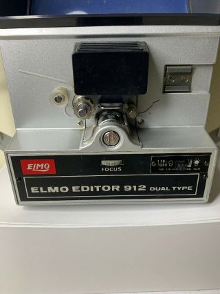 Elmo Editor 912 Dual Type 8mm Film Viewer with Dual Arm Vintage Japan 2