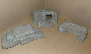 Marx Wagon Train Play Set Rock Formations In Matching Swirled Plastic