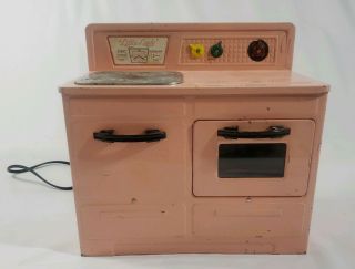 Vintage Little Lady Toy Stove And Oven Pink