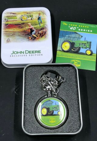 John Deere Pocket Watch 40 Series Exclusive Edition In Tin Container