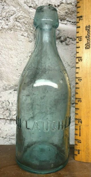 Iron Pontil Soda Bottle J.  Mclaughlin Philadelphia Pa