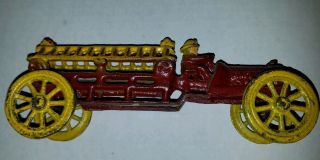 Vintage Cast Iron Ladder Fire Truck Engine Made In Canada