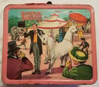 Vintage 1968 Aladdin Doctor Dolittle Metal Lunchbox (no Thermos)