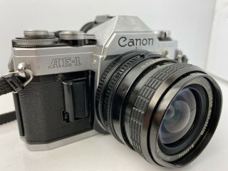 Canon Ae - 1 Program 35mm Slr Film Vintage Camera With Sigma 28mm F/2.  8 Lens