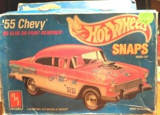 Xm43 Think X - Mas 1991 Hot Wheels By A.  M.  T.  Snaps Model Kit 1955 Chevy By Amt