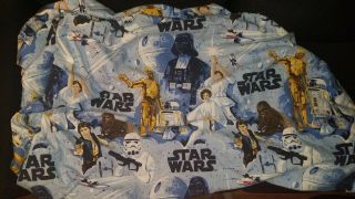 Pottery Barn Kids Star Wars Blue Flannel Cotton Twin Fitted Sheet 2010 Pbk