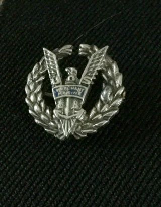 Ww Ii Us Merchant Marine Victory Pin,  Sterling Silver