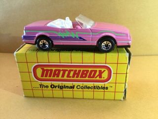 Matchbox Superfast No.  72 Cadillac Allante Pink With China Base Boxed