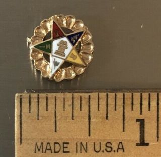 Vintage Order Of The Eastern Star Pin Brooch Masonic Masons 10k Yellow Gold