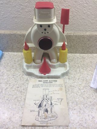 Vintage 1967 Frosty Snowman Snow Cone Maker/machine Hasbro Toy