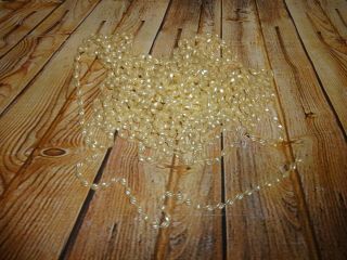 Vintage Christmas Tree 36 Feet Garland Beads 1/2 " Pearl Opalescent Shell Look
