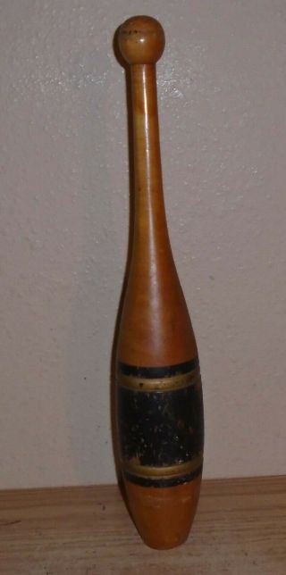 Vintage Antique Wood Exercise Juggling Carnival Circus Bowling Pins Clubs