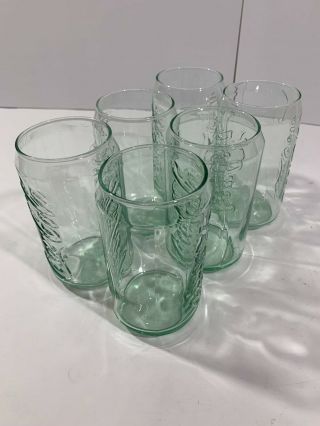 Set Of 6 Coca Cola Can Shaped Coke Glass Glassware Beverage Drinking 12 Oz