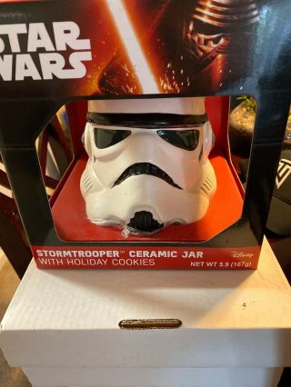 Star Wars Stormtrooper Ceramic Cookie Jar Storm Trooper Nib Starwars