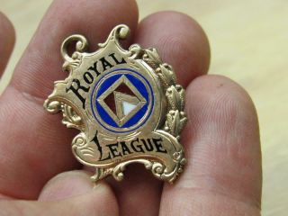 Royal League Fraternal Society Masonic Mason Charm Historic Medal (19g4)