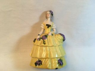 Porcelain Lady Figurine Bell From Germany Old