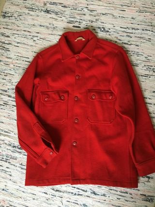 Vtg Boy Scouts Of America Official Jacket Red Wool Coat Men 