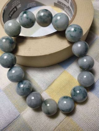 Grade A 100 Natural Burmese Jadeite Jade Beaded Bracelet A 287