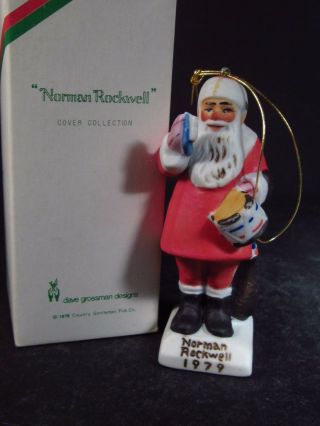 Norman Rockwell Dave Grossman 1979 Nrx24 Drum For Tommy Ornament Santa