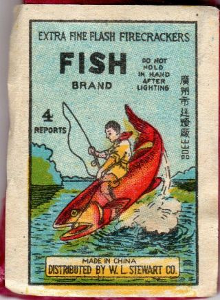 Fish Brand Penny Pack Firecracker Label,  C1,  4 