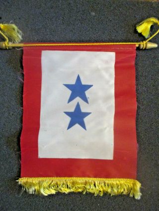 Ww2 Era Two Sons In Service Flag / Pennant.  Home Front.  6 1/2 " X 9 "