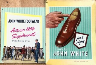 2 X 1956 John White Footwear Shoes Boots Illustr Catalogues,  Shoemaking