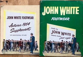2 X 1954 John White Footwear Shoes Boots Illustr Catalogues,  Shoemaking