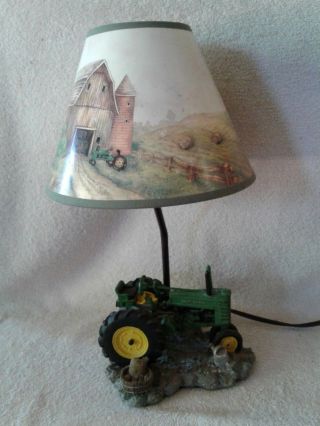 1999 John Deere Table Lamp Light Desk Lamp Tractor With Shade Windmill