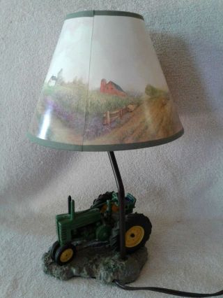 1999 JOHN DEERE Table Lamp Light Desk Lamp Tractor with Shade Windmill 3