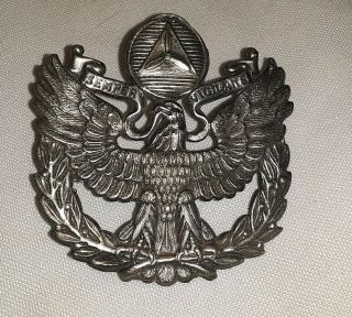 Vintage - Wwii Us Army Flight Ace Us Civil Air Patrol Semper Vigilans Hat Badge