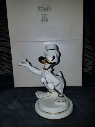 Lenox China Debonair Donald Duck Walt Disney Showcase Figurine Tuxedo With Gold