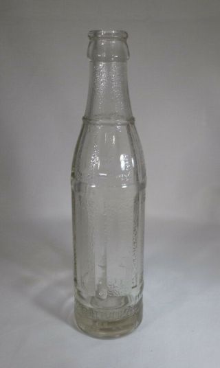 Vtg Soda Bottle Clear Paneled & Textured Trinidad Co Property Dr.  Pepper 1901