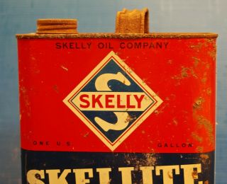 Vintage SKELLY SKELLITE Stove and light naphtha 1 Gallon Empty 2