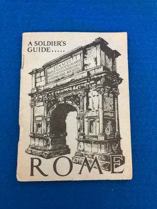 A Soldiers Guide To Roma Handbook - Ww2 1940 