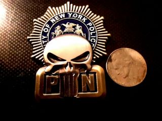 Rare 3 D Nypd Detective Punisher Challenge Coin Leo
