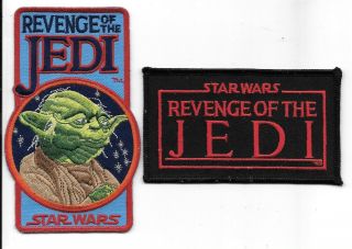 Star Wars Episode Vi: Revenge Of The Jedi Logos Embroidered Patch Set Of 2