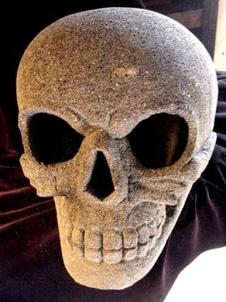 Zatakapaleza,  Lord Of The 100 Crystal Skulls,  Ancient Stone Carved Crystal Skull