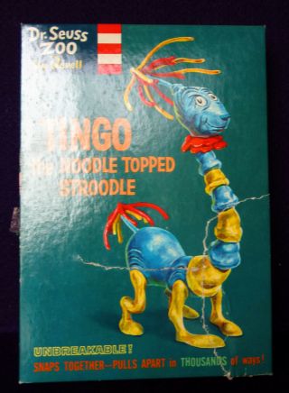 Dr Seuss Zoo Revell Tingo The Noodle Topped Stroodle Figure 1959 Toy W/box