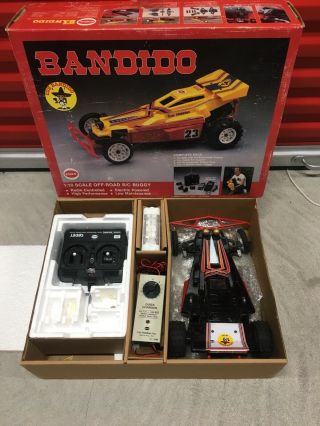 Vintage Kyosho Cox Bandido Rc Buggy,  Box Remote Charger