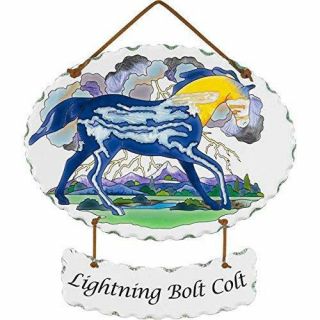 Trail Painted Ponies Lightning Bolt Colt Horse Joan Baker Glass Suncatcher