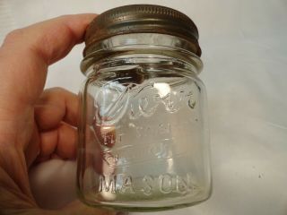 Kerr " Self Sealing " Clear 1/2 Pint Fruit Jar