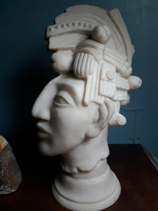 Mayan Carved Stone,  Art Statue Bust,  King Pacal The Great,  Pakal,  Ancient Mexico