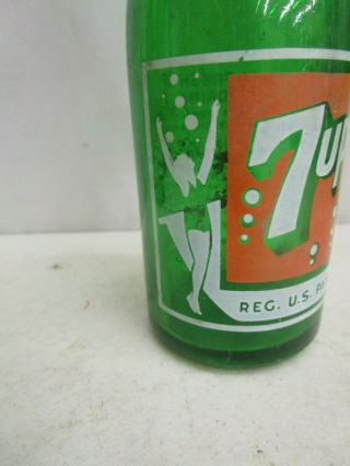 Vintage ACL 7 - UP Soda/Pop Glass Bottle 7 oz.  CELEBRATION GIRL (Lincoln,  Ne) 2