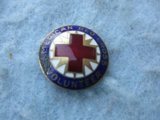 Wwii American Red Cross Pin Arc Production Volunteer Pin Back Ww2