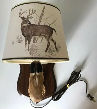 Vintage Deer Leg Sconce Lamp Hunting Cabin Lodge Man Cave Taxidermy Folk Decor