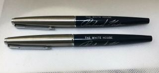 2 Vintage Parker White House President Richard Nixon Felt Tip Pens Bill Signer