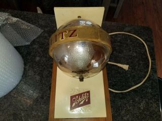 Vintage 1968 Schlitz Beer Spinning Globe Motion Sconce Light Up World Globe Sign