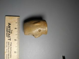 Indian artifact G10 Fine Fort Ancient Pipestone Human Vase Effigy Pipe OH 2
