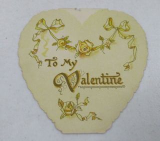 Victorian Die Cut Valentine Heart Raphael Tuck & Sons 5 3/8 " X 5 1/4 "